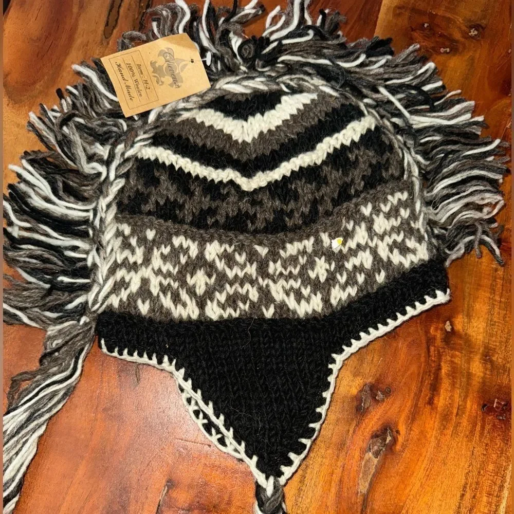 NEW Handcrafted by Nepolis artisisans MohawkBeanie lined Woolen Nepal variety
